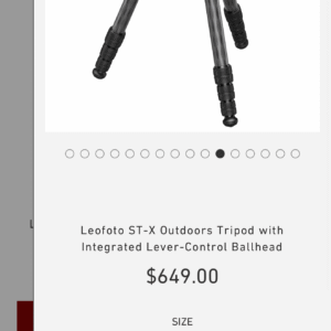 Leofoto Tripod ST-X 364 CLX with pic and arca