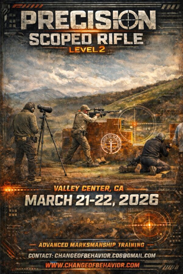 Co Sign Level Rifle Precision Scoped Rifle Level 2 May 30-31 2026 | Change of Behavior